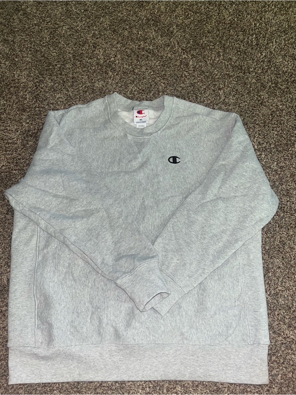 Champion White Crewneck Shirt with Logo